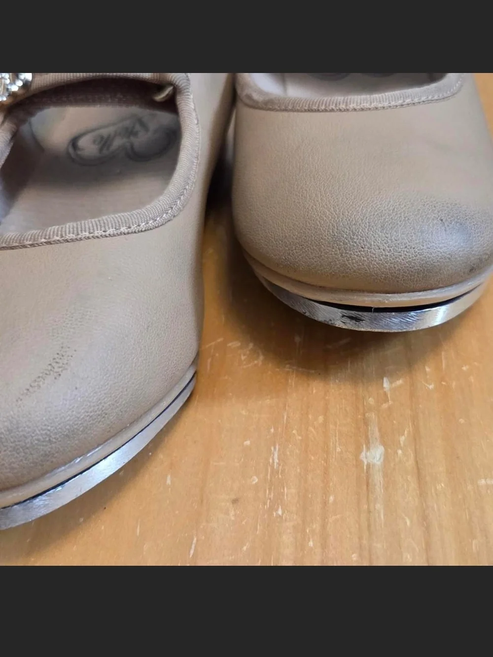 Stelle Little Girls Tap Shoes in Taupe, Size 12